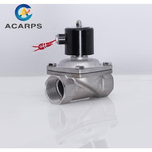 2" Normally Closed Stainless Steel 220V 12V 24V 110V 12V solenoid valve water Solenoid Valve For Water Gas