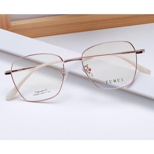 New β Titanium Spectacle Frame Women Retro Fit With Myopia Polygonal High Quality Men Optical Frame Light Weight Soft Unisex