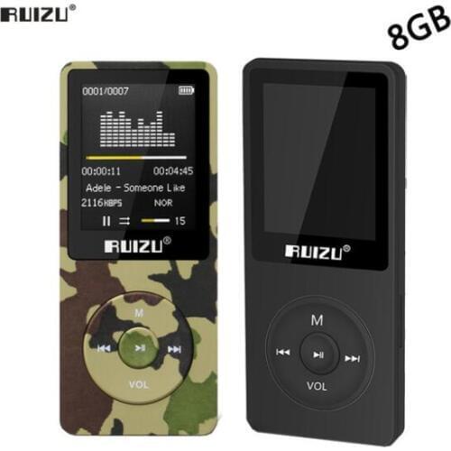 Original RUIZU X02 8GB Protable Mp4 Player 80hours Play Music Player With 1.8inch Screen/FM/E-Book/Clock/Recorder