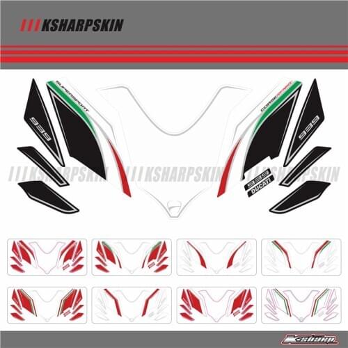 Front Fairing Motor Number Board 3D Gel Protector for Ducati Supersport 939 16 17