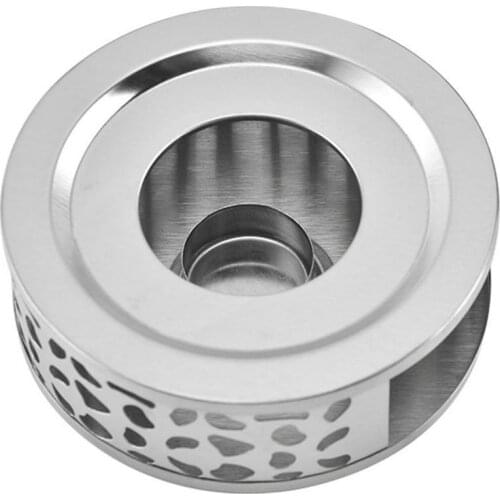 Portable Warmer Tea Holder Durable Stainless Steel Candle Warmer Tea Light Holder Trivets Coffee Warmer Teapot Heating Base