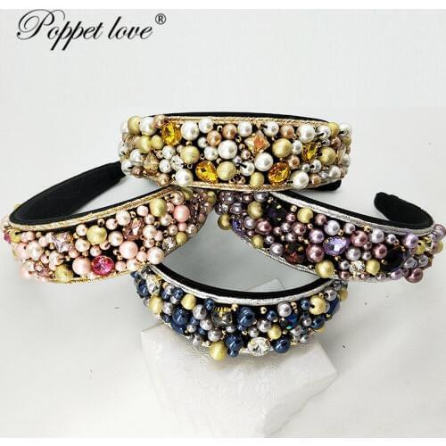 Luxury Pearls Hairband for Women Headband Turban Fashion Female Hair Hoop Girls Hair Accessories Female Headwear