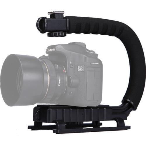 Meking DV C shaped Camera Handheld Holder flash bracket U-hand Motion Stabilizer stable frame Grip for video 5d2 DSLR SLR