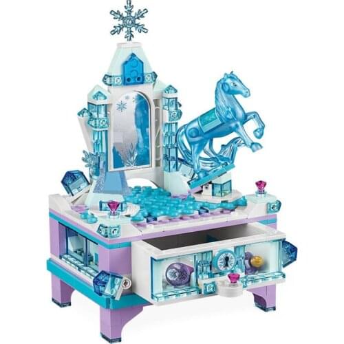 Disney Frozen II Elsa’s Jewelry Box Creation Building Blocks Kit Bricks Classic Movie Model Kids Girl Toys For Children Gift