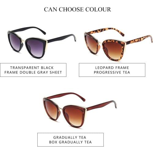 UEESHOP Driver Glasses Women Cat Eye Retro Designer Round Gradient Oversized Glasses Sunglasses Metal Frame Sunglasses Driver Go