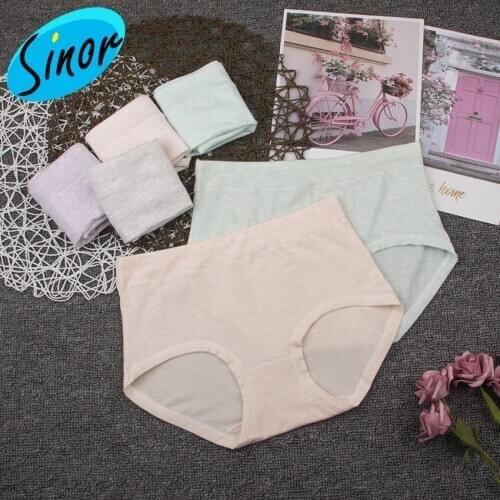 Special Offer Colored Cotton Womens Panties Bag Hip Abdomen Hip Containment High Waist Large Triangle Mid Waist Underwear