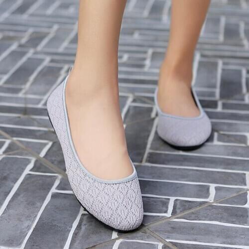 2020 New Flat Shoes Women Slip On Casual Loafers Female Mesh Moccasinons Mother Ballet Flats Shallow Pink Ladies Shoes Footwear
