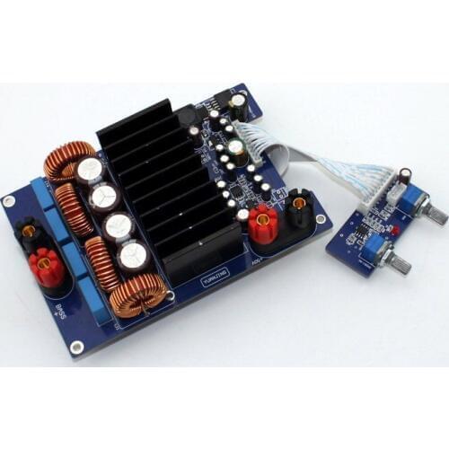 Free Shipping TAS5630+OPA1632DR+TL072 Subwoofer 600W 4ohm Mono SUB Amplifier completed board+preamplifier stereo input