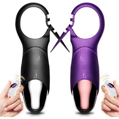 New Silicone 10 speeds Ring Vibrator for Men Delay Ejaculation Remote Control Prostate Massager Charging Vibrator Sex Products