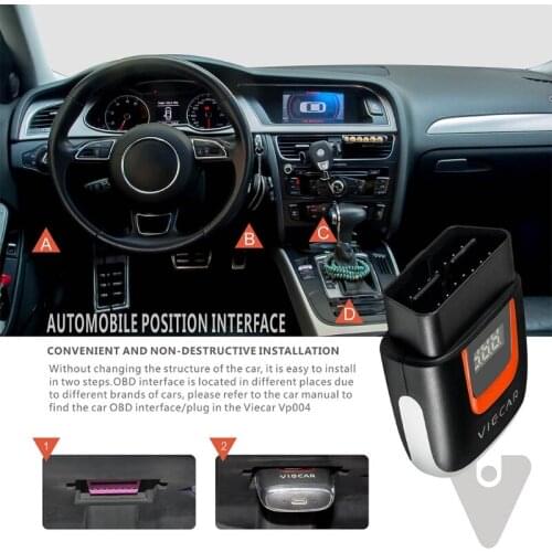 Viecar ELM 327 V2.2 PIC18F25K80 OBD2 Bluetooth 4.0 WIFI ELM 327 USB Scanner Auto OBD2 OBD 2 Car Diagnostic Instrument
