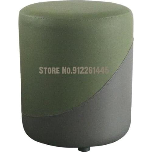 High-end Original Shoe Changing Stool Clothing Store Fitting Room Leather Stool Sofa Stool Living Room Stitching Small Stool