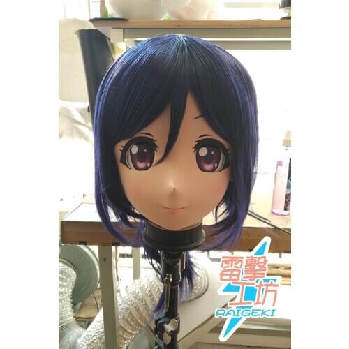 X-KM175)Quality Handmade Female/Girl Resin Japanese Cartoon Character Animego Cosplay Kigurumi Mask Crossdresser