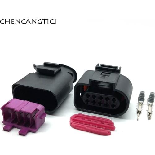 10 Pin Waterproof Connector Auto Electrical Plug Camshaft Sensor Socket For VW 1J0973715 1J0 973 715 1J0973815