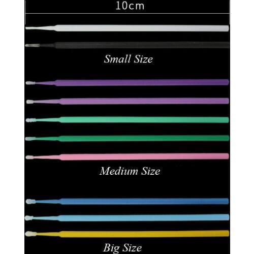 100pcs Disposable Micro Brush Eyelashes Extension Individual Lash Removing Micro Brush Eyelash Extension Tool Lashes Accessories