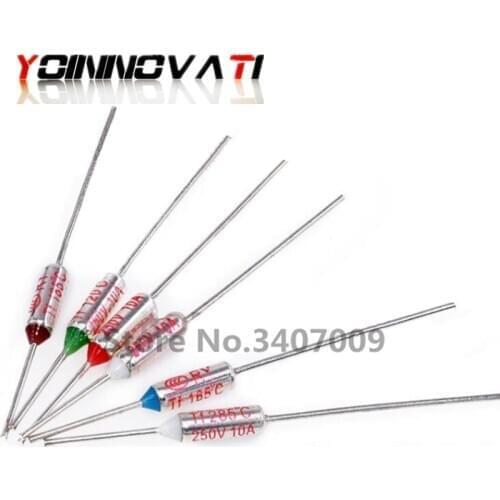 100pcs Thermal fuse RY Tf 60~285 10A250V aluminum Thermal Protector thermal fuse