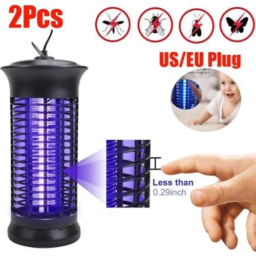 2Pcs 1Pc LED Electric UV Mosquito Killer Lamp Outdoor Indoor Fly Bug Insect Repellent Zapper EU/US Plug
