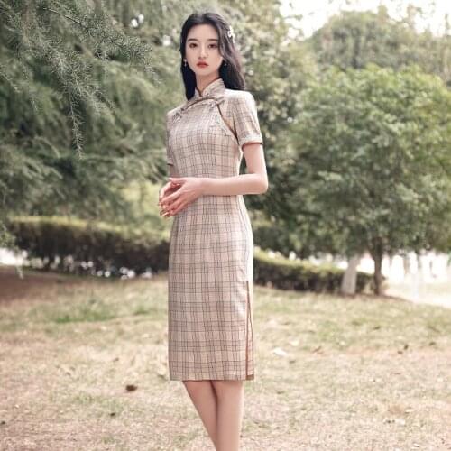 2021 Lhaum cheongsam dress cheongsam dress red qipao dress