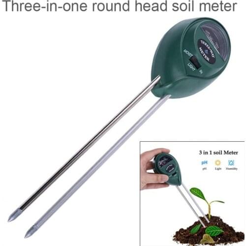3 In 1 Soil Water Moisture PH Meter Acidity Humidity Sunlight Illumination PH Test Crop Plant Flower Light Tester Instrument