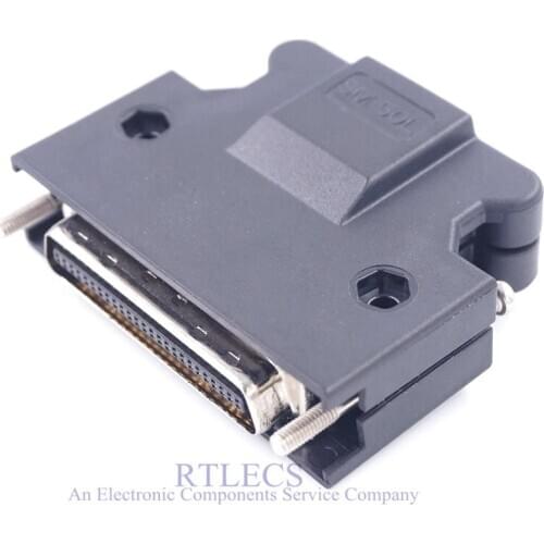 5pcs DIY SCSI Connector MDR 50 Positions Male Plug Gold contact Solder 50 Pin Connector Shell Kit shield for cable assembly 1.0A