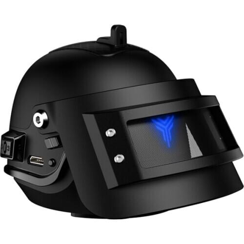 Portable Bluetooth Speaker Metal Helmet Wireless Speaker Subwoofer 3D Stereo Music Center Support SD Card FM Automatic power