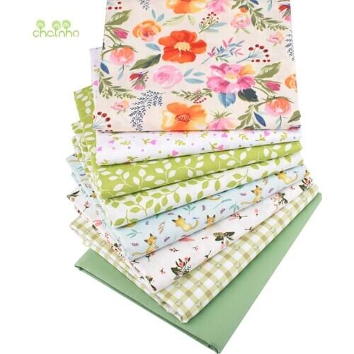 Floral Series,Printed Twill Cotton Fabric,Patchwork Cloth For DIY Quilting Sewing Baby&Childs Material,40x50cm