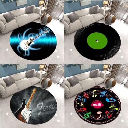 Music Record CD living room decoration carpets for living room music design rug navy blue rug round area rug circle rug carpet