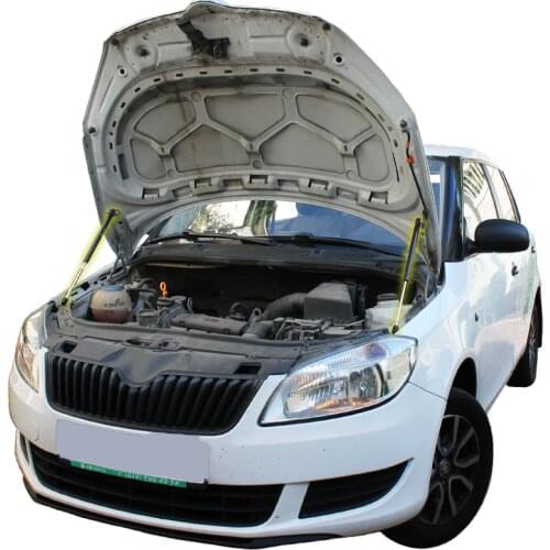 For Skoda fabia 2009-2017 Front Bonnet Hood Modify Gas Struts Carbon Fiber Spring Damper Lift Support Absorber