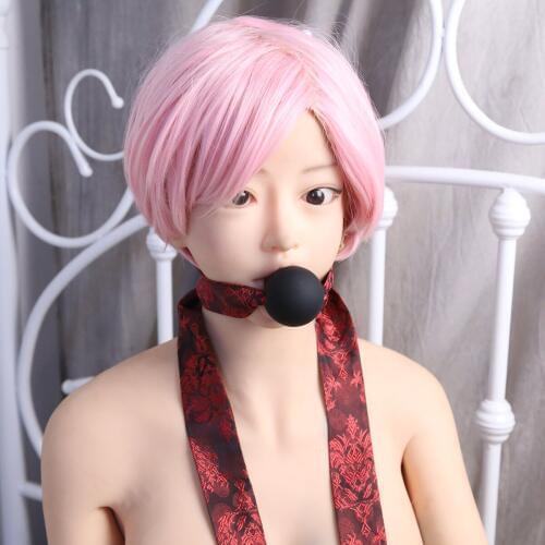 Erotic Embroidered Ribbon Open Mouth Plug Gag Ball Bondage BDSM Stuffed Adult Sexy Lingerie Slave Kidnapping SM Game Sex Toys