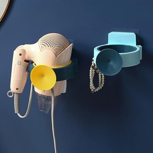 Hair Dryer Holder Storage Wall Mounted Organizer For Bathroom Shelf Hairdryer Holder ABS No Need To Punch