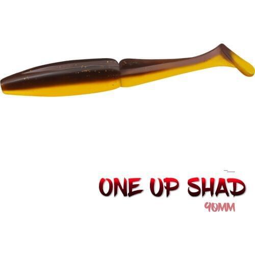 FISH KING 10pcs/pack One Up Shad Fishing Lure 90mm/7g Soft Bait Silicone Fishing Wobbler Bass Bait Artificial Fishing soft Lures