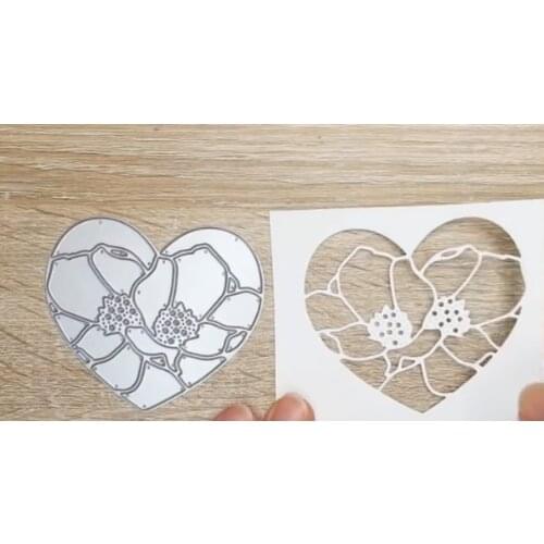 Heart-shaped mold New Arrival 2021 Metal Cutting Die Scrapbooking DIY Decoration Craft Embossing Stencil Stansmallen Achtergrond