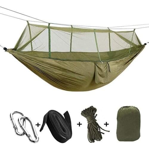 41 Net Parachute Hammock Camping Hanging Sleeping Bed Swing Portable Double Hammock 1-2 Person