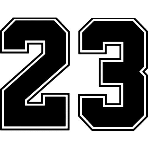 Personality Number 23 Funny Car Sticker Vinyl Decal Car Auto Stickers for Car Bumper Window Car Decorations Apply To Car Window