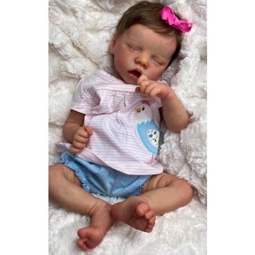 NPK 45CM TwinA reborn premie baby newborn doll baby girl detailed hand painting real soft touch cuddly baby collectible art doll