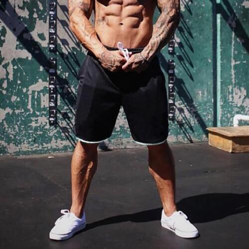 Summer Joggers Shorts Mens Fitness Gym Short Pants Bodybuilding Workout Mesh Quick Dry Beach Shorts Male Sportswear Bottoms