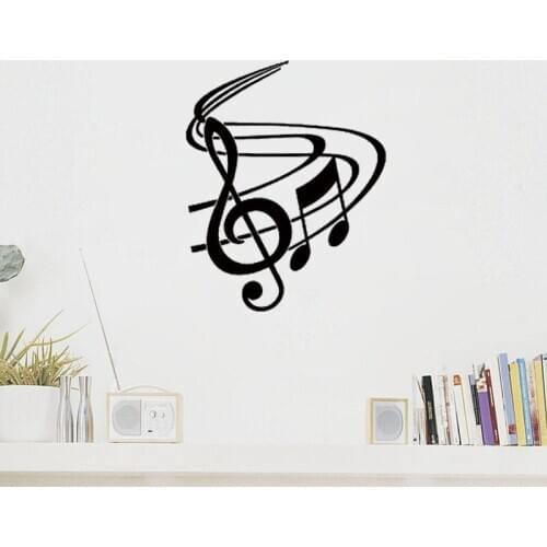 Music Notes Melody Wall Sticker Home Decor Music Room Vinyl Art Murals Bedroom Decoration Nursery Wall Decals Wallpaper Poster