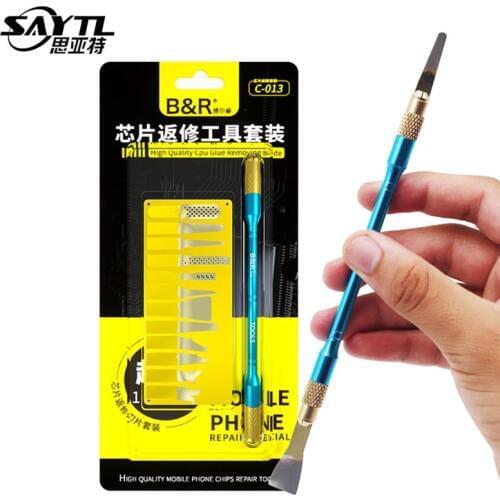 IC Chip Repair Thin Blade set CPU NAND Removal Graver Blade Glue Cleaning Pry Knife Mobile Phone Computer Processor Repair Tools