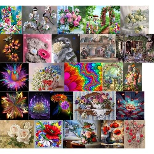 A56454 Flower Ladybug cross stitch kit people 18ct 14ct 11ct count print canvas stitches embroidery DIY handmade needlework