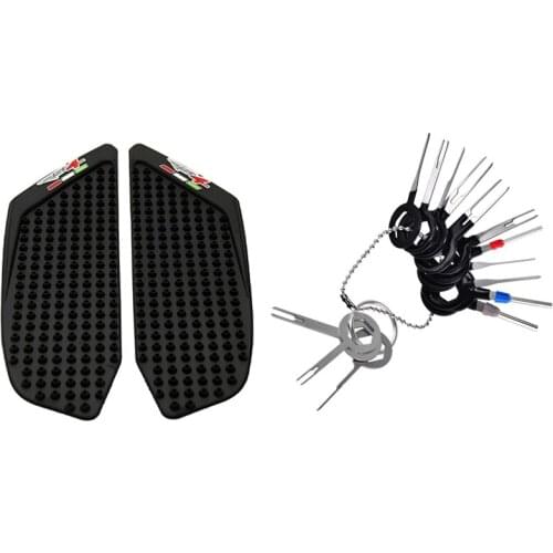 14Pcs Terminals Removal Key Tool Set with Tank Pad Sticker Gas Knee Grip Traction Side Decal for Aprilia RSV4 10-17