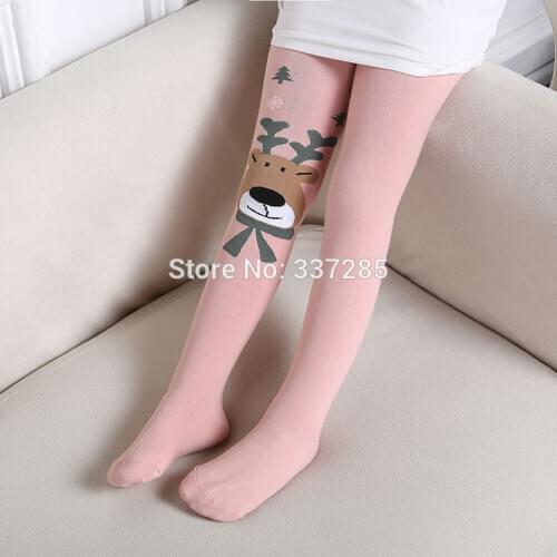 Winter new autumn girl warmer leggings pants for baby child lovely cute deer cotton thick warm leggings for girls kids pants