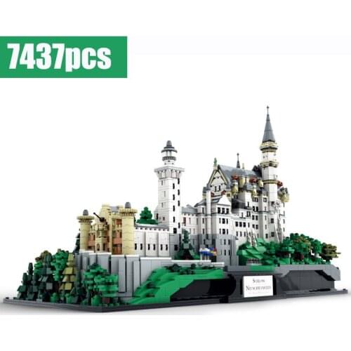 NEW MOC Neuschwanstein Castle, Bavaria Building Blocks Brick Cartoon Action Figure Toys Model Anime Christmas DIY Gift Children