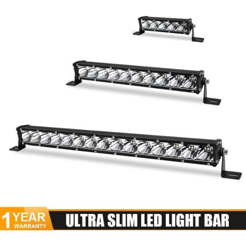 Single Row Slim LED Light bar 7" 13" 20" inch Spot beam led bar fog lamp For Tractor ATV SUV 4X4 Off Road LED Work Light Lamp