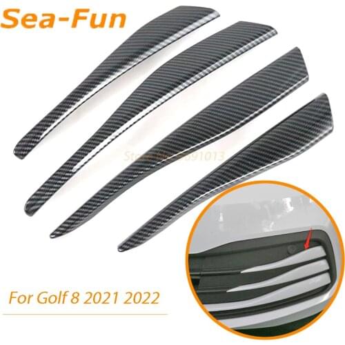 For Volkswagen VW Golf 8 MK8 280TSI Pro 2021 2022 Front Fog Light Cover Trim Bezel Garnish Foglight Bumper Chrome Accessories
