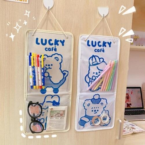 Hanging Storage Bags Wall Mount Door Behind Sundries Organizer Rack Space-saving Stationery Hanging Organizer For Office Student