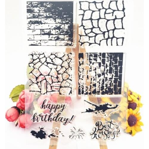 Wall Text Transparent Clear Silicone Stamp Seal DIY Scrapbooking Photo Album Decoration Rubber Stamp Painting Template Stencils