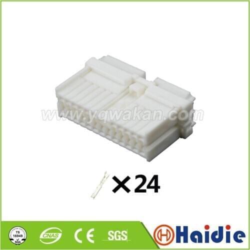 2sets 24pin auto housing electric wiring harness plug wiring unsealed connector 1123387-1