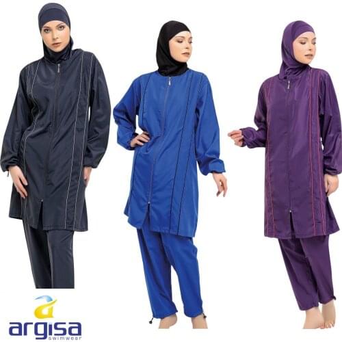 Argisa 7113 Long-Sleeve Plus Size Full Burkini Muslim Swimwear 3XL-7XL Hijab Islamic Swimsuit Fashion Turkey Women Full Cover Swim