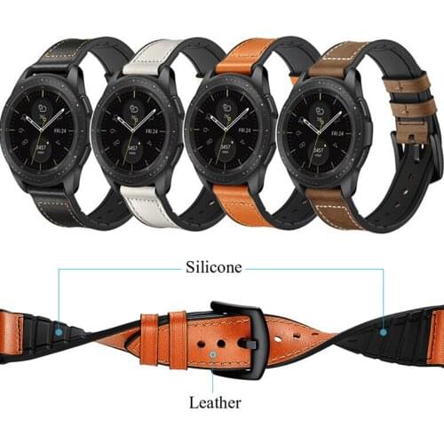 20mm 22mm Strap for Samsung Galaxy watch 3 Band gear s3 46mm 42mm active 2 40 44 leather correa for Huawei GT Amazfit Bip GTS 2