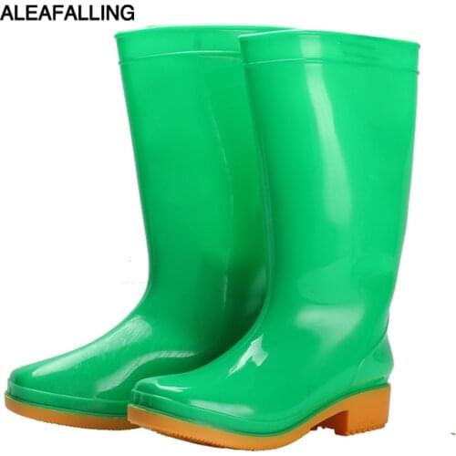 High Tube Kitchen Rain Boots Womens Waterproof Anti-slip Acid And Alkali Resistant Safety Shoes Outdoor Car Washing Shoes 36-41