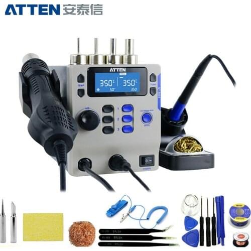 ST-8865 electric soldering iron hot air gun electronic repair LCD large screen desoldering soldering soldering station 2 in 1